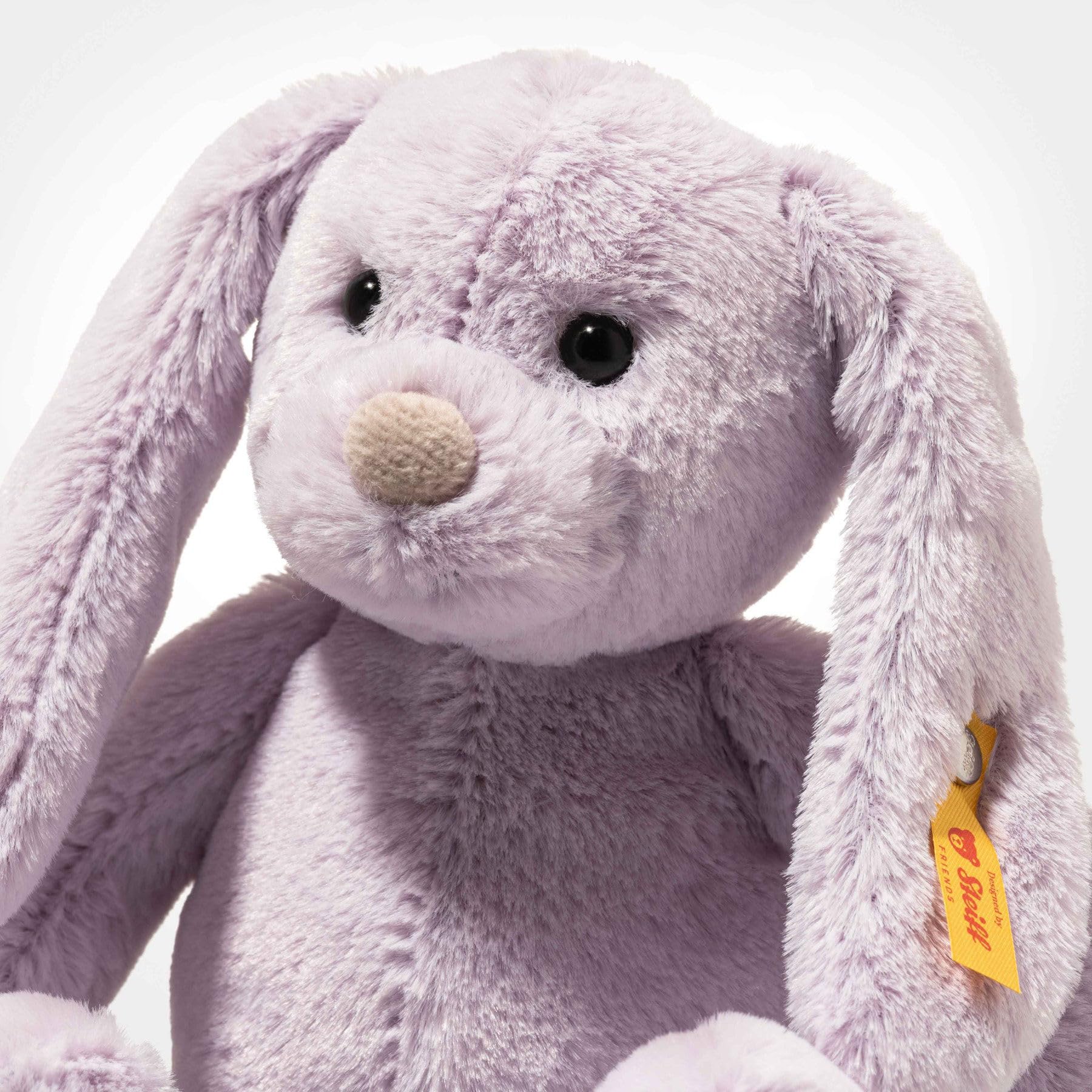 Steiff Tilda Hase 20cm lila, Plüschtier mit Schlappohren, Soft Cuddly Friends, Flauschiges Stofftier zum Kuscheln