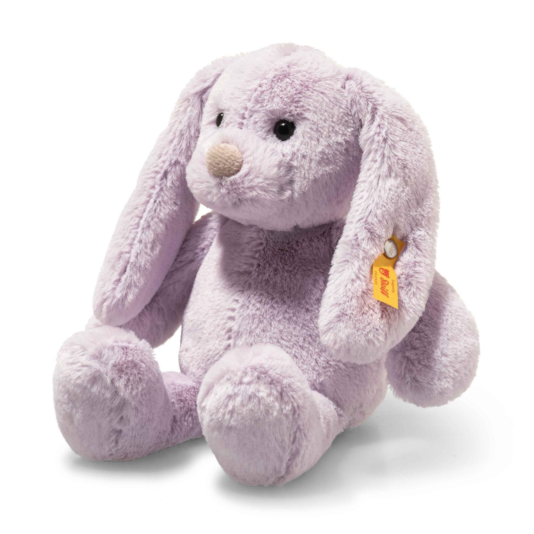 Steiff Tilda Hase 20cm lila, Plüschtier mit Schlappohren, Soft Cuddly Friends, Flauschiges Stofftier zum Kuscheln